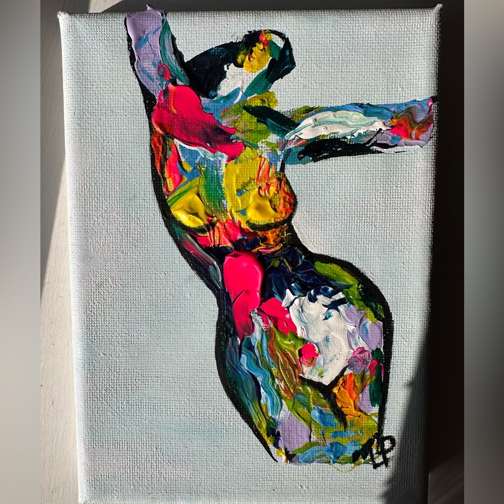 Feminine impasto painting